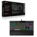 CORSAIR K70 MAX Black MGX White RGB White PBT Keycaps. Adjustable Magnetic Keys Palm Rest Bright LED Media Controls ICUE Keyboard
