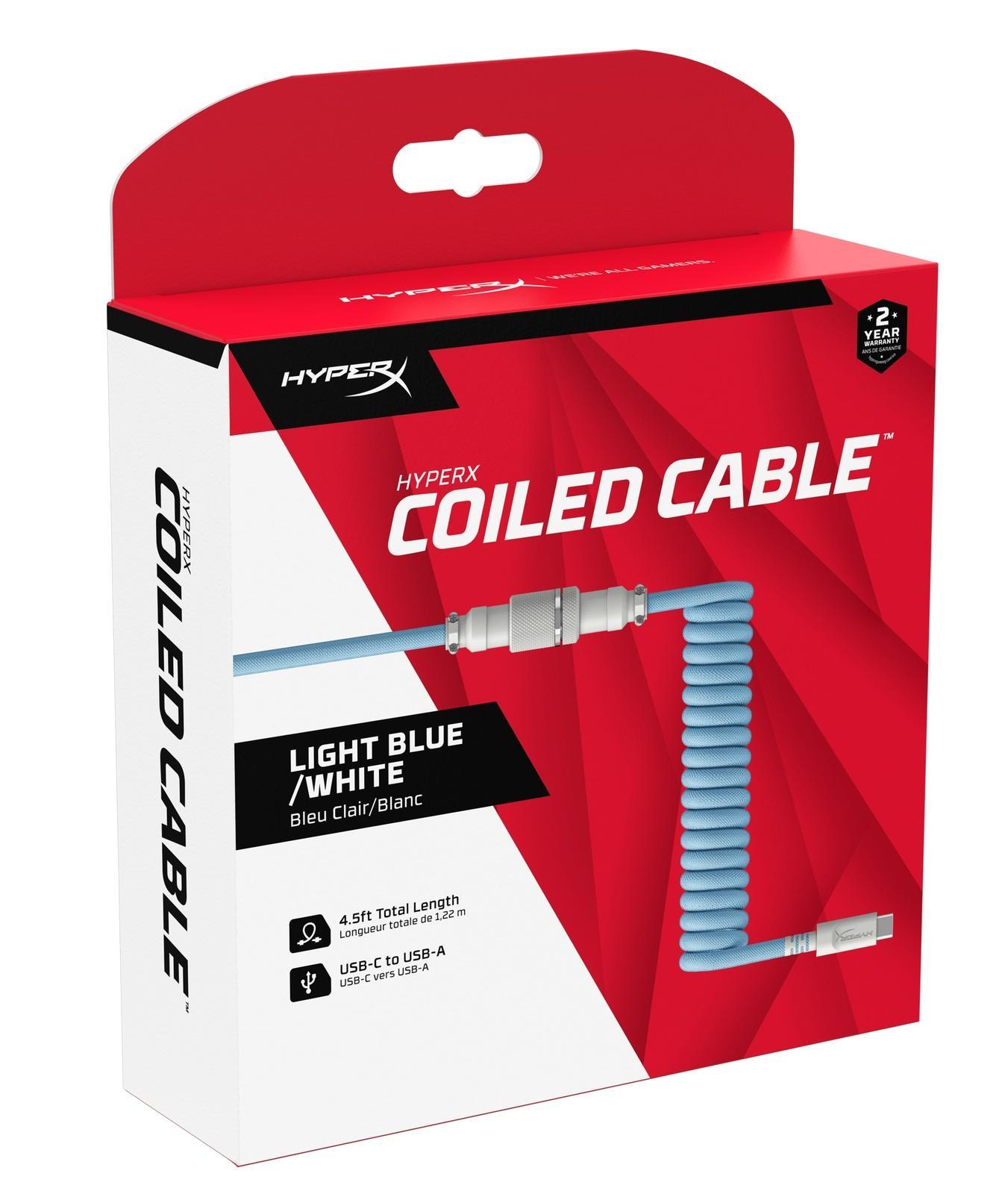 HyperX Coiled Cable (Light Blue & White)