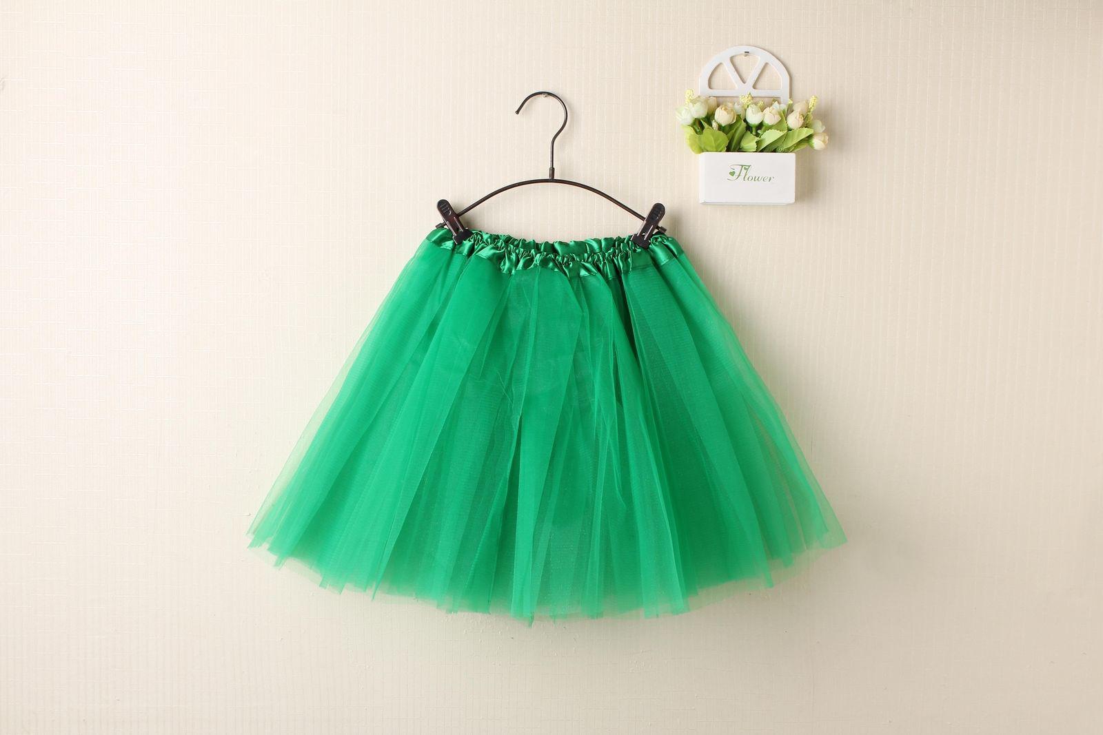 New Adults Tulle Tutu Skirt Dressup Party Costume Ballet Womens Girls Dance Wear - Green (Size: Kids)