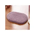 Oval Floor Mat Fleece Soft Anti-slip Mat (Purple,40x60cm)