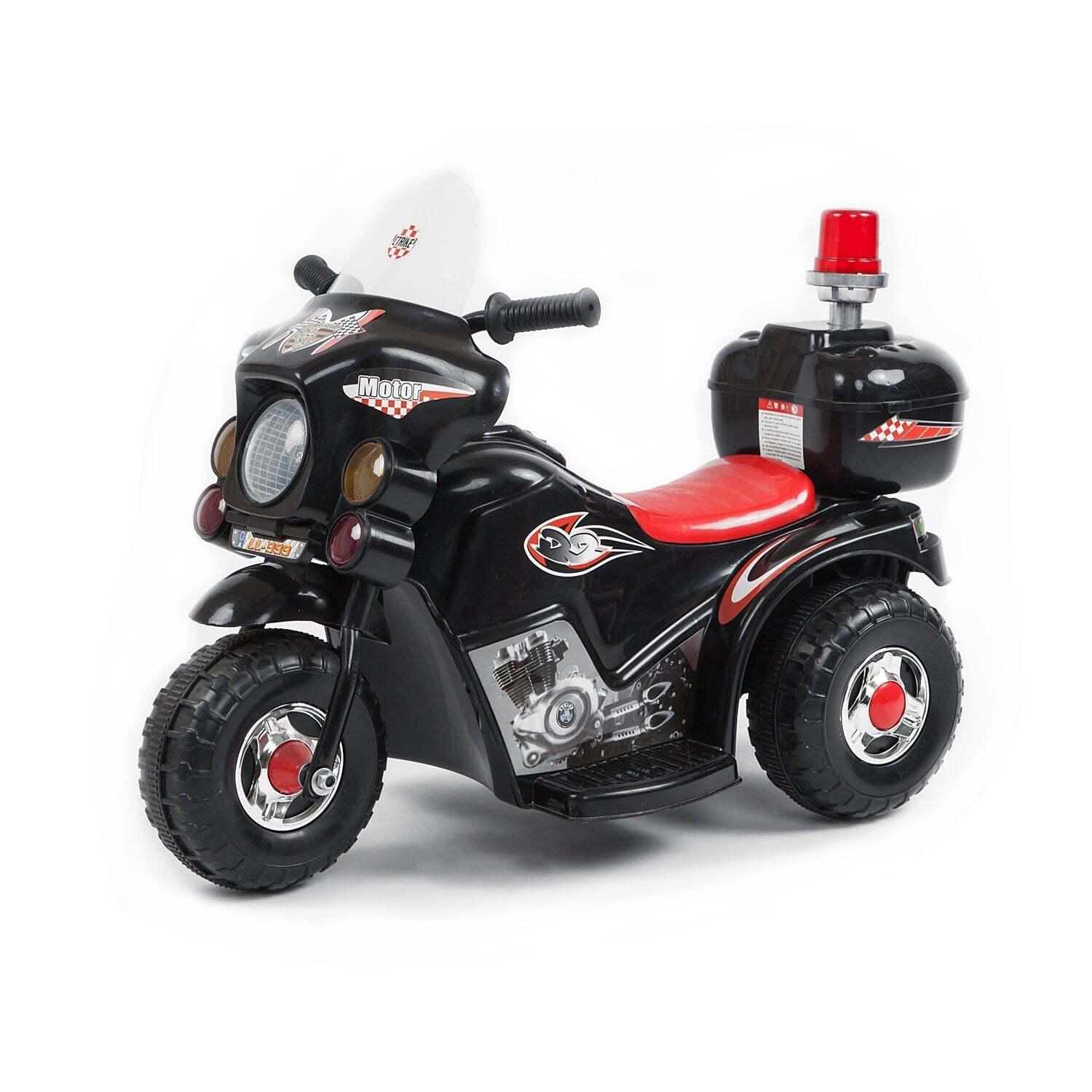 Lenoxx Children's Rechargeable Electric Ride-on Motorcycle (Up to 1hr) - Black