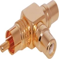 Dynalink RCA Male To 2 RCA Female Right Angle Adapter