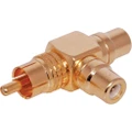 Dynalink RCA Male To 2 RCA Female Right Angle Adapter