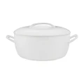 Ecology Signature Porcelain 3.5L Round 33cm Casserole Dish Bakeware w/ Lid White