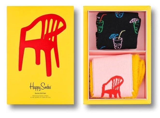 Happy Socks: Gift Set Have A Seat Socks Gift Set (200) 2-Pack - (Size: 41-46)