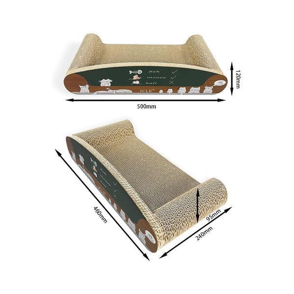 ZODIAC Sofa Cat Scratcher - Brown :24.5x50x13.5 cm