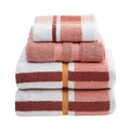 Brosa 4 Piece 100% Cotton Towel Set (Pink Gingham)