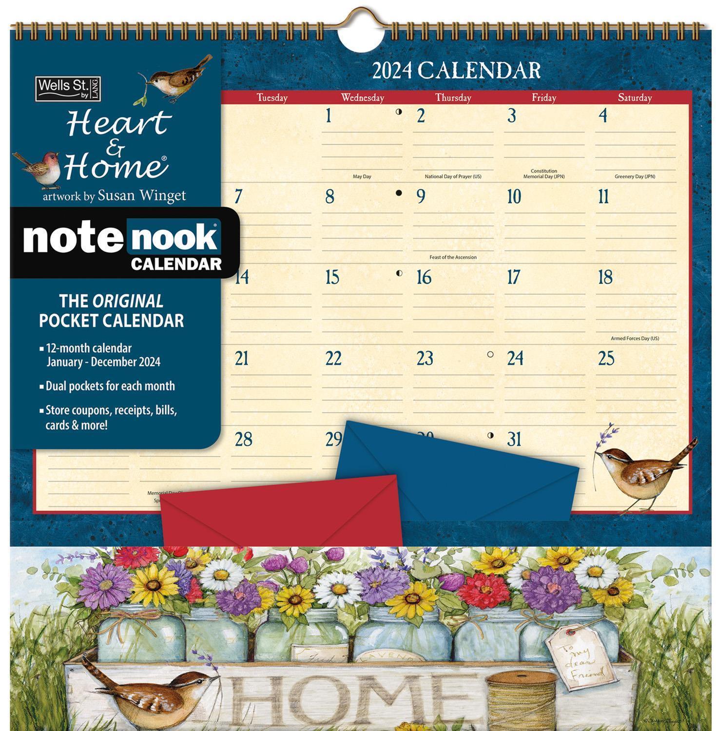 2024 Calendar Heart & Home by Susan Winget Note Nook Square Wall WSBL L30287