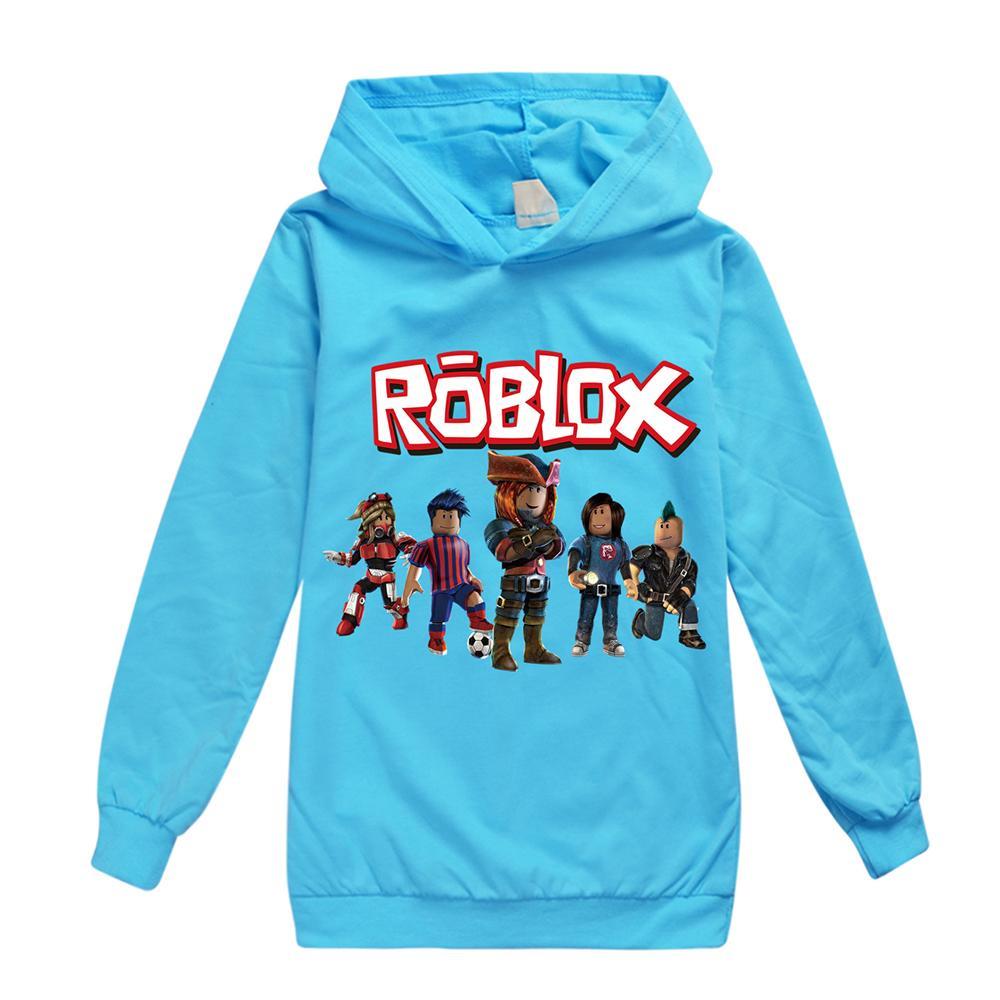 Vicanber Kids Youth Boys ROBLOX Series 3D Print Casual Long Sleeve Hoodie Sweatshirt Tops Gifts(Light Blue,7-8Years)
