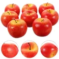 8Pcs Simulation Apples Fake Apples Decorative Apple Decors Fake Fruit Simulation Decors
