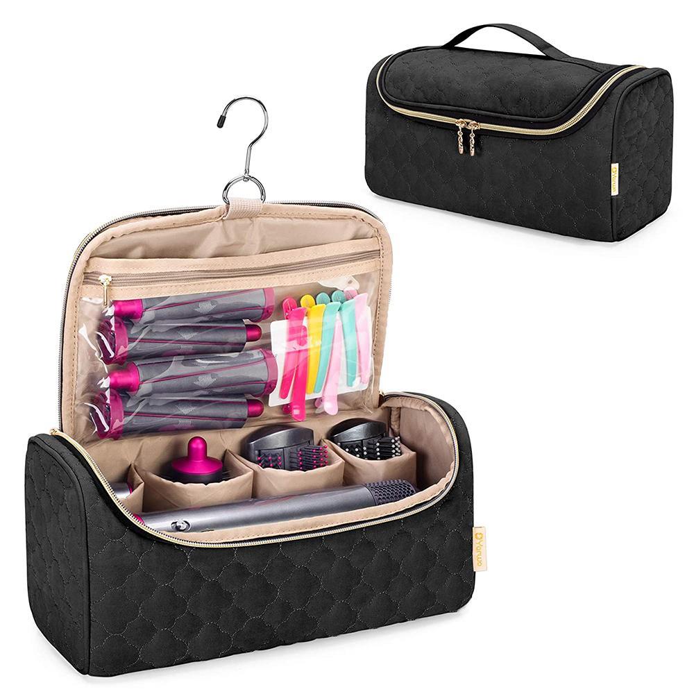 Portable Hair Dryer Bag Travel Organizer Hair Dryer Storage Bag for Dyson Airwrap-Black