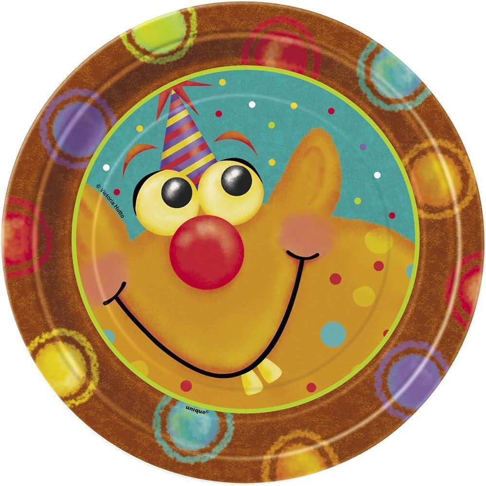 Unique Party Monster Party Plates (Pack of 8) (Multicoloured) (One Size)
