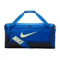 Nike Brasilia Swoosh Training 60L Duffle Bag (Hyper Royal/Black/Citron Tint) (One Size)