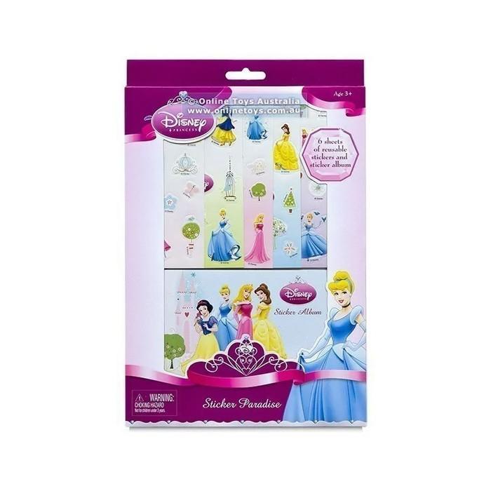 Disney Princess Sticker Sheet (Pack of 6) (Multicoloured) (One Size)