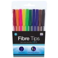 Anker Fibre Tip Pens (Pack of 10) (Multicoloured) (One Size)