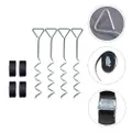 Tent Peg Straps Heavy Duty Pegs Canopy Stakes Trampoline Pet Spiral Camping Nail Ground