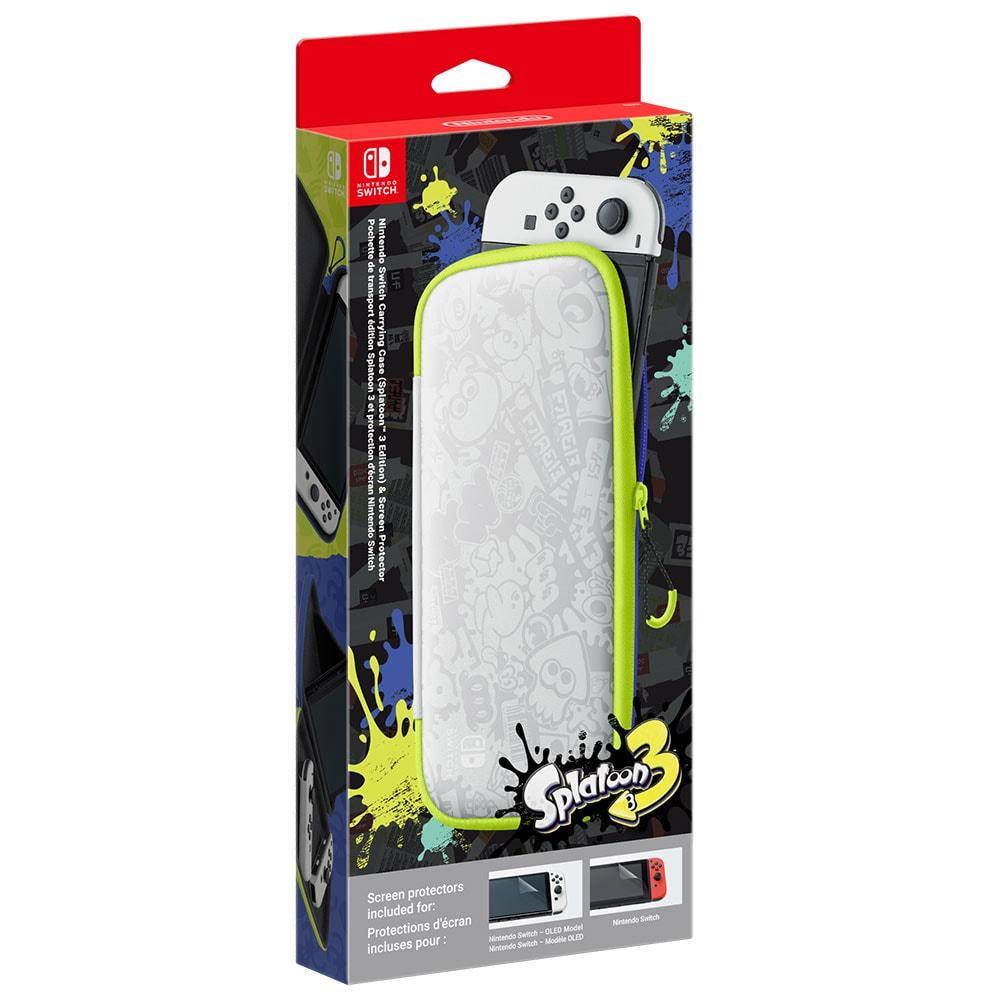 Nintendo Switch Carrying Case Splatoon 3 Edition and Screen Protector (OLED)