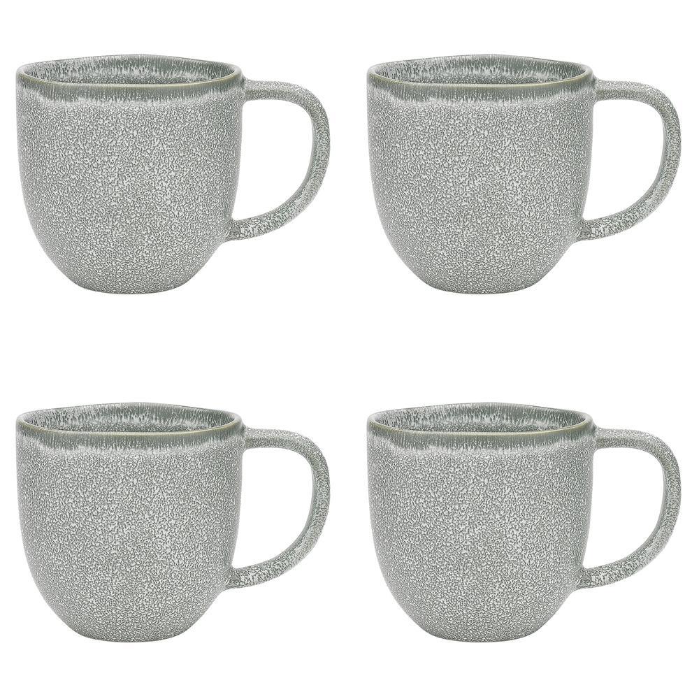4x Ecology 340ml Stoneware Coffee Dwell Drinking Mug Dishwasher Safe Cup Jade