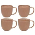 4x Ecology Dwell Mug Terracotta 340ml Stoneware Coffee Drink/Tea Drinks Cup Red