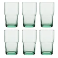 6pc Ecology Habitat Drinking/Drinks Stackable Hi Ball Glasses Soft Green 390ml