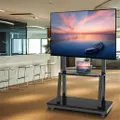Solid Mobile TV Trolley Rolling TV Floor Stand Mount Universal Flat Panel 40-100