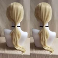Vicanber Women Ladies Blonde Barbie Cosplay Wig Long Wavy Platinum Blonde Bangs Heat Resistant Party(Style B)