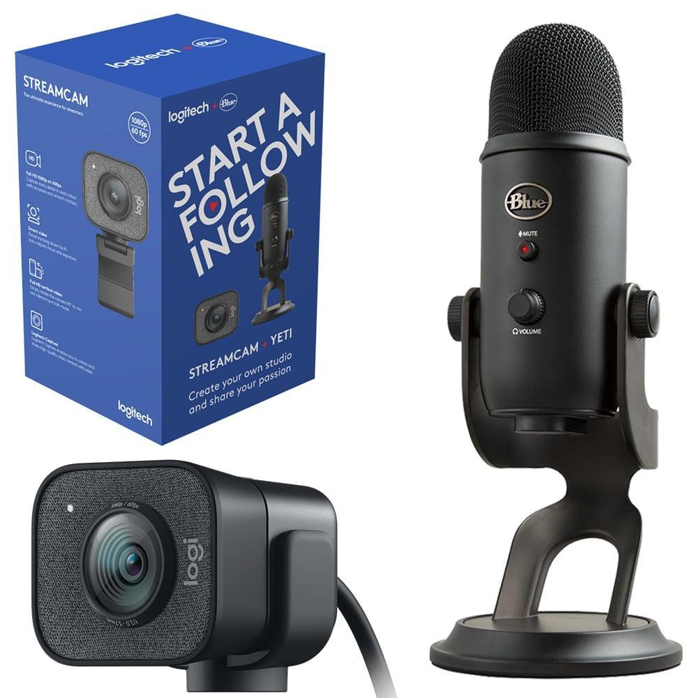 Logitech Blue Yeti Microphone and StreamCam Streaming Bundle
