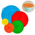 Set of 5 Silicone Stretch Lids Keep Fresh Cover for Food Reusable Heat Resistant