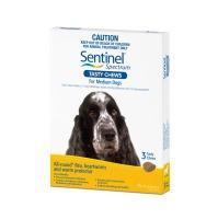 Sentinel Spectrum Medium Dogs 11-22 kgs - 6 Pack - Yellow (Flea & Worm Tablets)