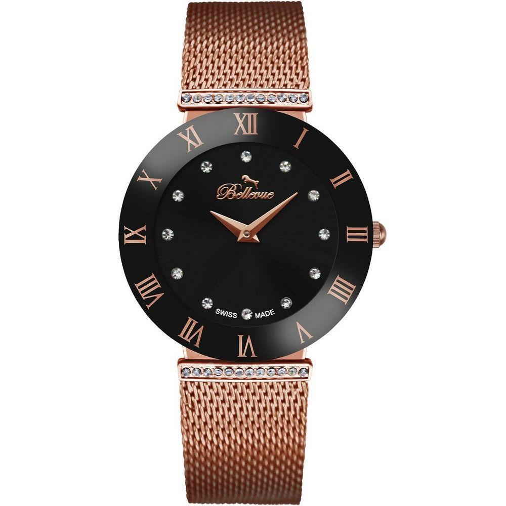 Bellevue F.102 Ladies' Rose Gold Timepiece - A Stylish and Sophisticated Quartz Watch for Women