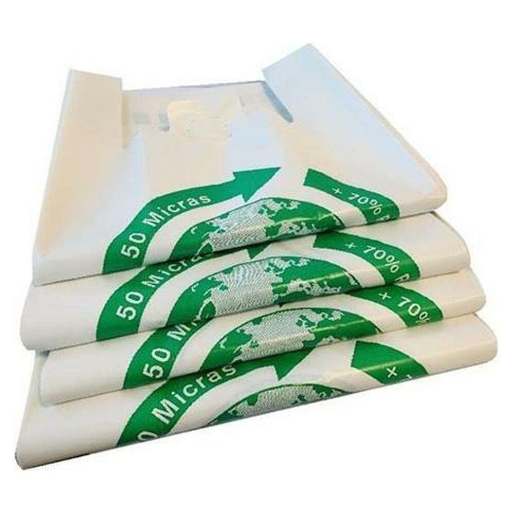 EcoTote Biodegradable Shopping Bag - Model 100W - Unisex White 50 x 60 cm (100 Units)