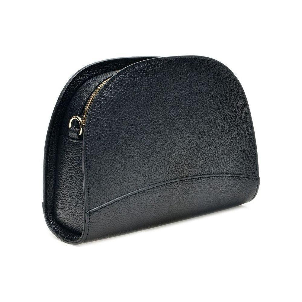 Anna Luchini Women's Leather Handbag AW21-AL-1732-NERO Black