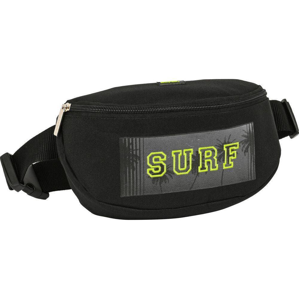 Safta Surf Black Belt Pouch - Model 23 x 14 x 9 cm - Unisex, Black