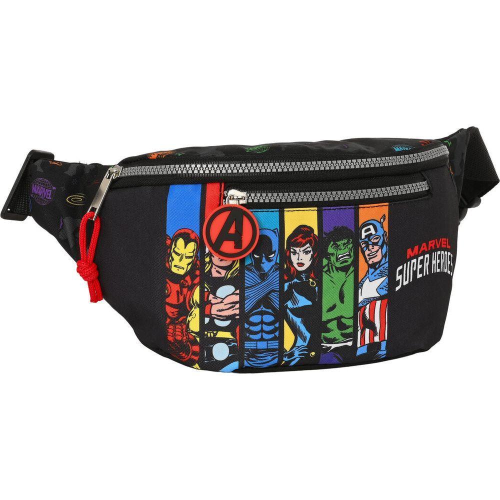 The Avengers Superheroes Belt Pouch - Model 23x12x9 - Children's Black Bag