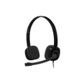 Logitech H151 Stereo Headset Light Weight Adjustable Headphones with Microphone 3.5mm jack In-line audio controls Noise-cancelling