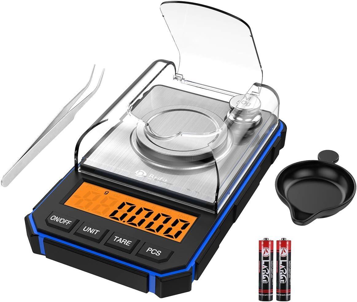 Precision Scale, 50g/0.001g, 0.001g Precision Scale, Portable Digital Scale with LCD Display with 50
