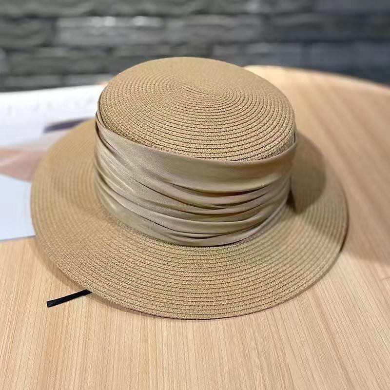 Women's Straw Cap - Made in Italy Sun Beach Visor for Spring-Summer nature-beige