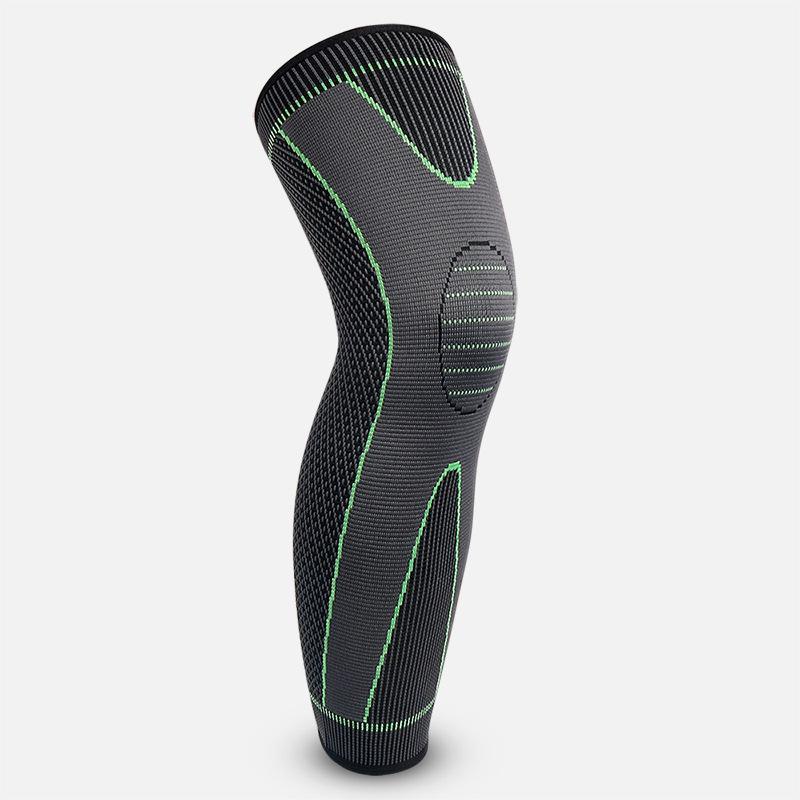 2 Pieces Green Knee Pads Sports Men & Women Knee Brace, Breathable Non-slip Elastic Compression Medi