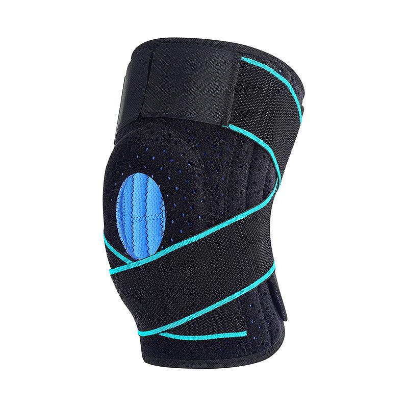 2 pieces Blue Knee brace with side stabilizers and gel pads for perfect knee support