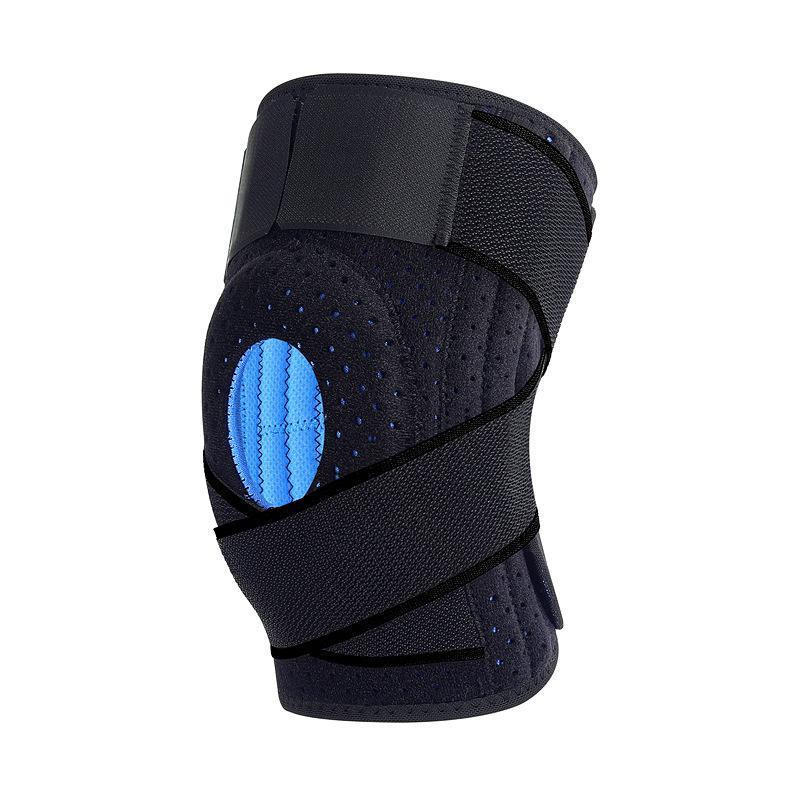 pieces (black) knee brace with side stabilizers and gel pads for perfect knee support