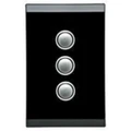 CLIPSAL SATURN 4063VH-EB | 3 Gang 60 Series Grid And Surround | Espresso Black