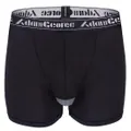 Adam George 4 Pack Men's Underwear Boxers Boyshorts Trunks MicroModal Black