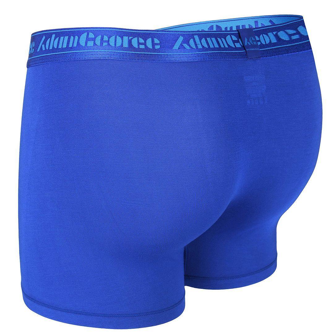 Adam George 4 Pack Men's Underwear Boxers Boyshorts Trunks MicroModal Black And Blue
