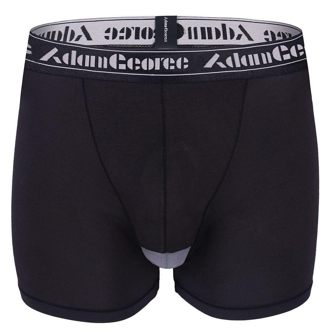 Adam George 4 Pack Men's Underwear Boxers Boyshorts Trunks MicroModal Black And Wine Red