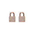 DKNY Ladies' Pink Stainless Steel 1 cm Earrings 5520121