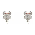 Lancaster Sterling Silver Ladies' Earrings JLA-EAR-CRAB-1 - White