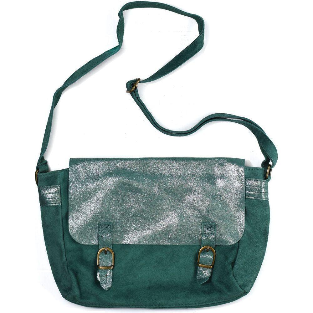 IRL GRNN-GRNN Green Leather Women's Handbag (Model: 27 x 21 cm)