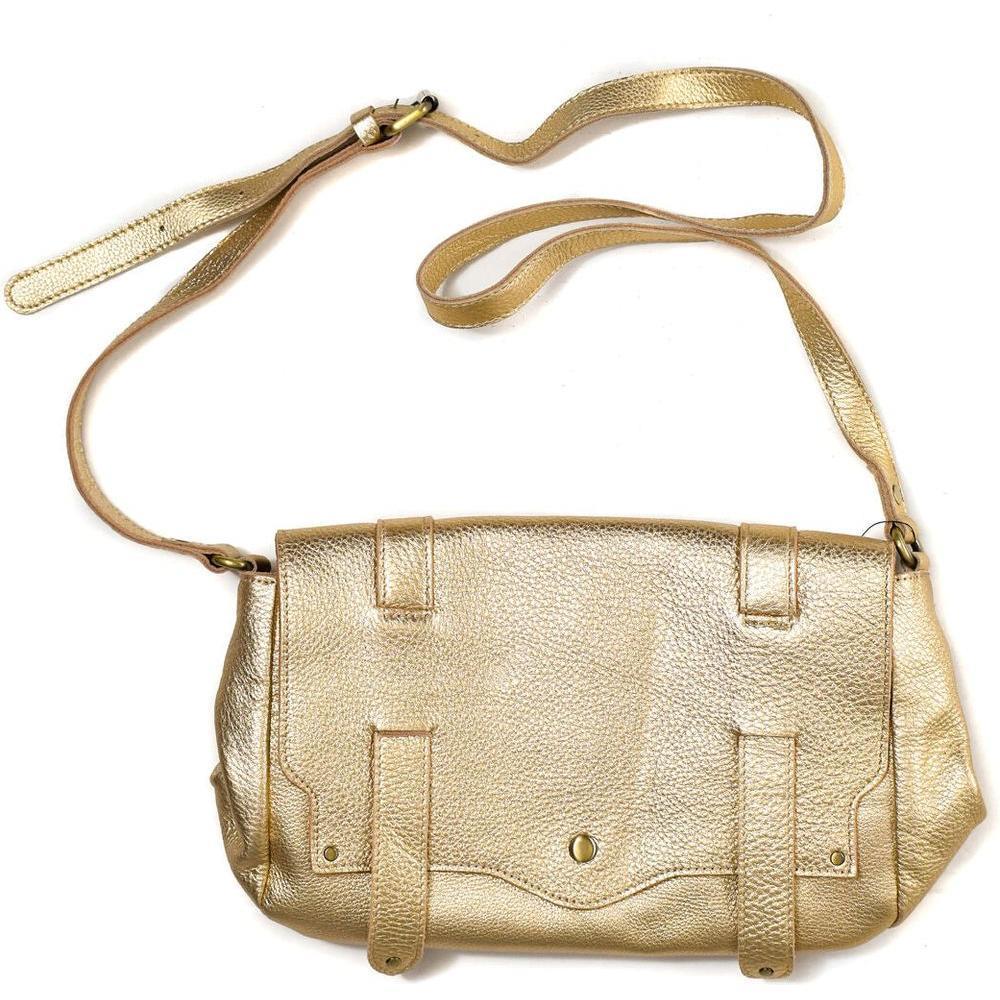 IRL HARTYHA-GRAINE Golden Leather Women's Handbag (Model: IRL-HRTYHA-GRAINE-GLD)