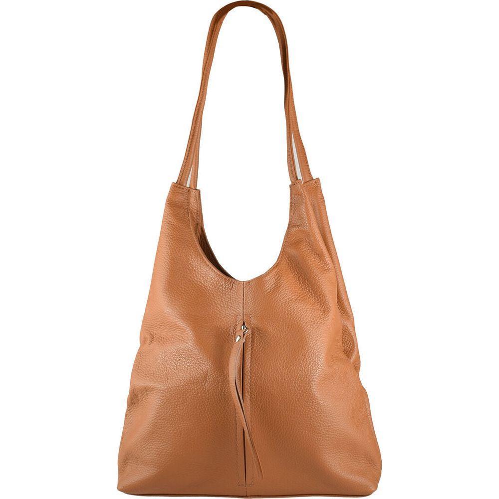 Isabella Rhea SS22-IR-1523-COGNAC Brown Leather Women's Handbag (45 x 30 x 7 cm)