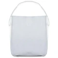 Calvin Klein Women's Leather Grey White Shoulder Bag 0813EB001-CK105-6308
